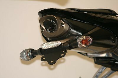 R&G SUPORT DE PLAQUE COMPATIBLE POUR HONDA CBR600RR 2007 > 2012 LP0042BK NOIR - Photo 3/6