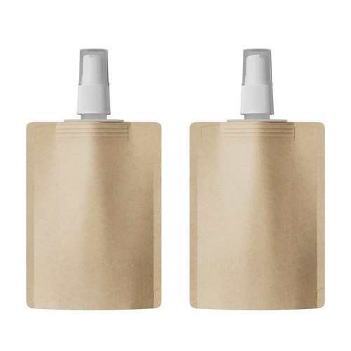 Base de suero pequeña recargable para el cuidado de la piel bomba botella bolsa Kraft Stand Up - Imagen 7 de 8