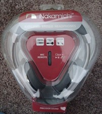Brand New Nakamichi NK2000 Over Ear Stereo Headphones w/Mic Remote White