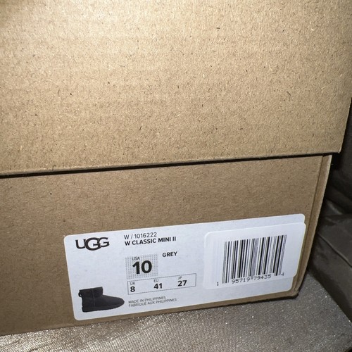 UGG Classic Mini II Damenstiefel grau US 10 neu im Karton Grey Uggs - Bild 3 von 4