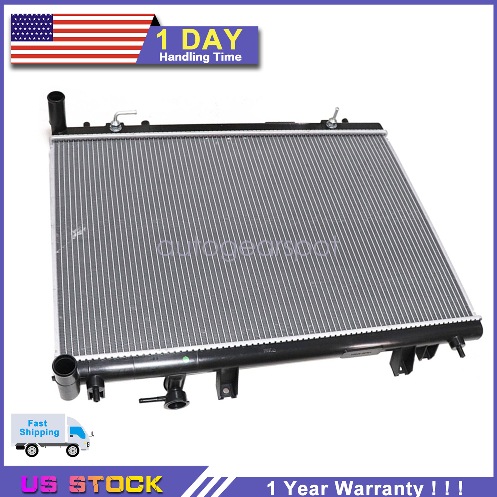 For Nissan Pathfinder 22-24 Engine Coolant Radiator with Transmission Oil Cooler
