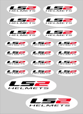20x LS2 helmet Vinyl stickers. Decal, Motorcycle. Laminated. | eBay UK