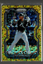 2021 Panini Prizm Prizms Gold Donut Circles #163 Luis Gonzalez RC /10