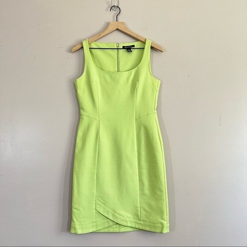 Green Sleeveless Tulip Hem Pencil Dress 