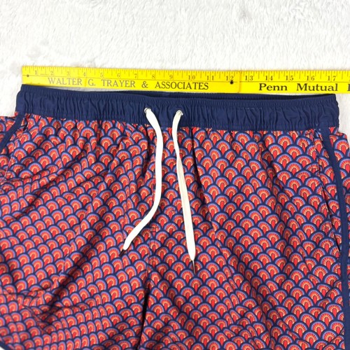 Fair Harbor Swim Shorts Men’s XXXL Trunks 8” Red Blue Scales Pockets Beach Pool - Picture 8 of 12