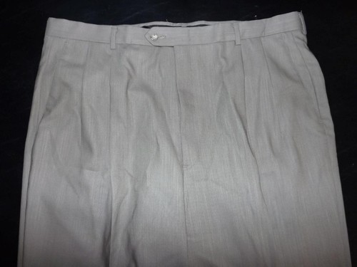 Traje de lana Hart Schaffner Marx 44L W39 L30 marrón claro cierre de dos botones - Imagen 8 de 9