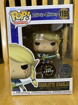 Funko Pop! Black Clover Charlotte (Charla) #1155 CHASE GITD SPECIAL ED Exclusive