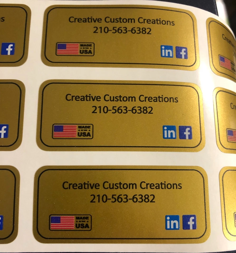 Custom Waterproof Metallic Gold Stickers  Custom Gold Foil Labels  Gold Stickers - Image 2 of 4