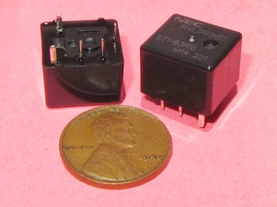 2 Pcs NEC ET1-B3M1S Single Sealed Automotive Relay 12VDC 225 OHM 1 Form C SPDT M