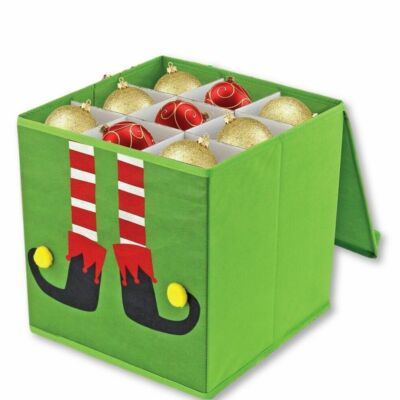 NEU WEIHNACHTSBAUM KUGEL DEKORATION AUFBEWAHRUNGSBOX PLATZSPAREND ZUSAMMENKLAPPBARES DESIGN