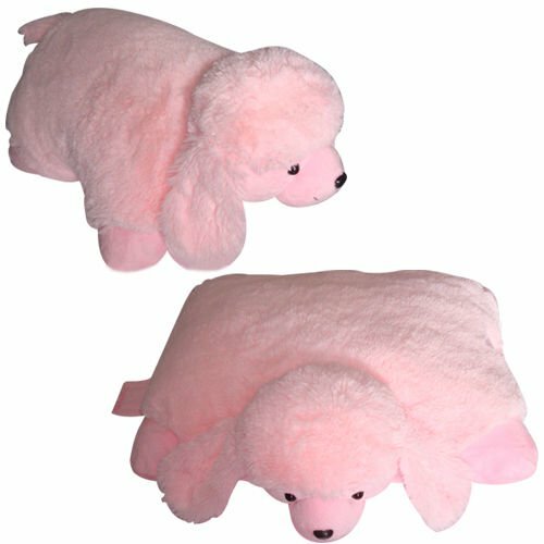 PINK POODLE DOG PET PILLOW 