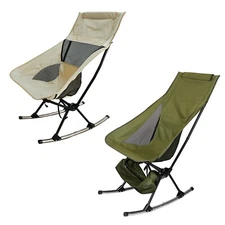 Portable Camping Rocking Chair Heavy Duty Steel Frame Backpacking Fishing Chair