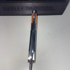 CASE XX # 52245 HARLEY DAVIDSON RUSSLOCK GIFT SET ORANGE AND BLACK IN WOOD BOX S — photo 4