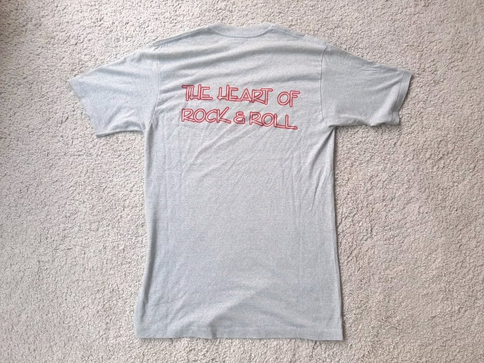 HUEY LEWIS & THE NEWS Heart of Rock n R Vintage Grey 1984 T Shirt S LP  Tour 80s image 2
