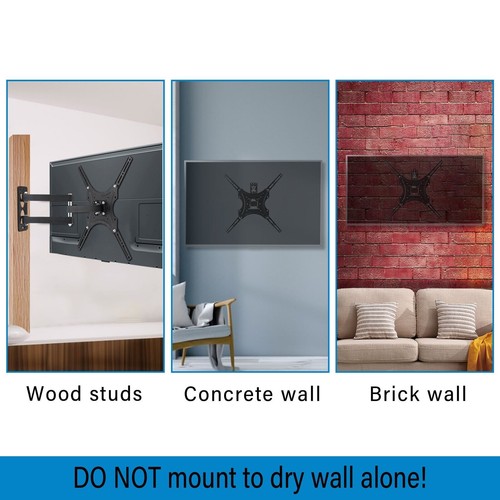 TV Wall Mount Bracket Swivel For 32 40 42 50 52 55 Inch 3D LCD LED Plasma Screen - Picture 7 of 12