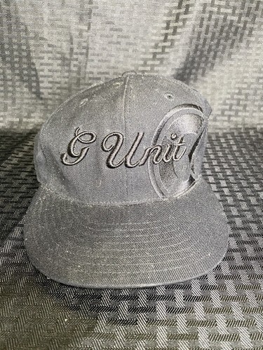 Cappello da baseball vintage G-Unit Reebok aderente nero 7 1/4 50 centesimi Y2K Hip Hop RBK - Foto 2 di 10