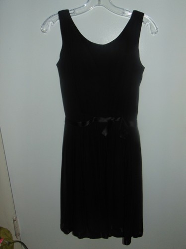 Vintage 50's Black Layered Sheer Cocktail Party Sleeveless Dress XS/S - Picture 10 of 10