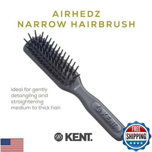 Kent AH10G Airhedz Pro Narrow Pin Hair Brush Narrow Cushion Paddle Brush - Ta - Picture 3 of 5