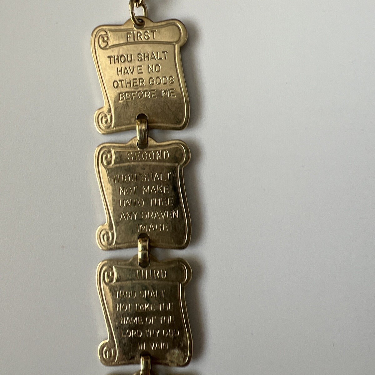 Ten Commandments Pocket Watch Chain Fob