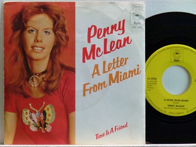 Penny McLean -A Letter From Miami / Time Is A Friend  D-1974  Epic EPC 2141