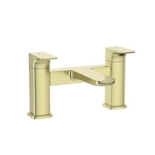 Sognare Brushed Brass Gold Bathroom Taps Single Lever Shower Tall Wall Mounted