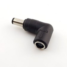 DC Power 7.4 x 5.0mm Male To Female Right Angle Connector Adapter For Laptop