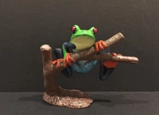 Colorata Kaiyodo RED-EYED Tree Frog Toad PVC Animal Figure
