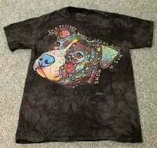 The Mountain Shirt Mens Medium Black Dog Art Puppy All Over Print