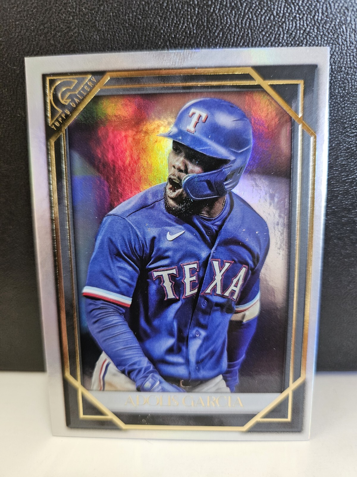2021 Topps Gallery Adolis Garcia Rainbow Foil Parallel #110 Texas Rangers