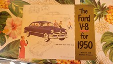 RARE DEPLIANT PUBLICITAIRE ORIGINAL FORD 1950 V8 SHOEBOX 6 PAGE MADE IN USA