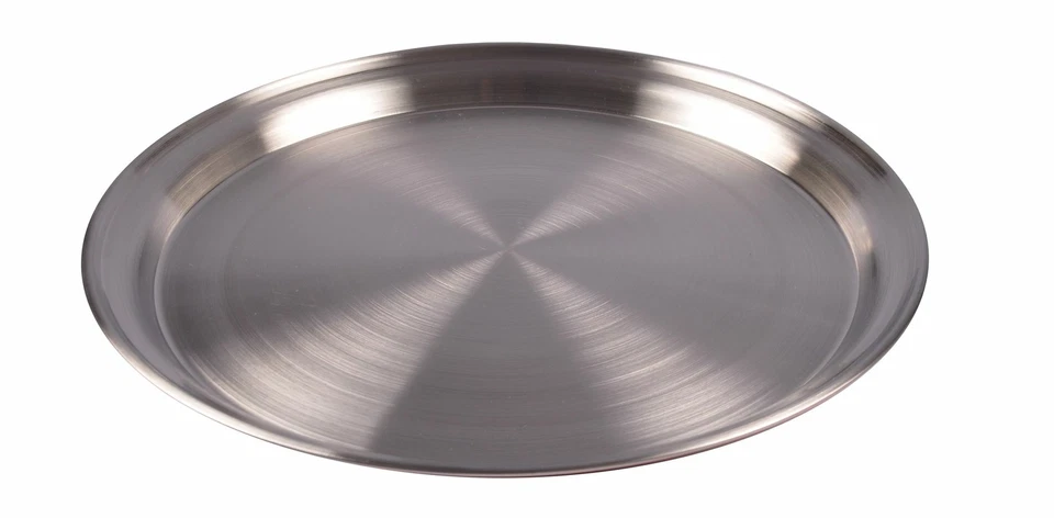 Edelstahl Tablett 35cm Serviertablett Frühstückstablett Dekoteller Kerzentablett