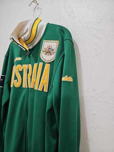 Mondetta Australia Vintage Track Jacket Full Zip M Green Embroidered Crest - Picture 3 of 11
