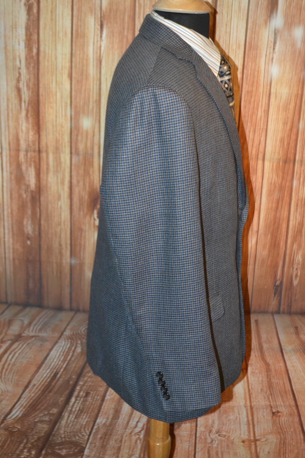 Brooks Brothers Men Wool Houndstooth 2 Front Button Sports Coat Size 42R thumbnail 5