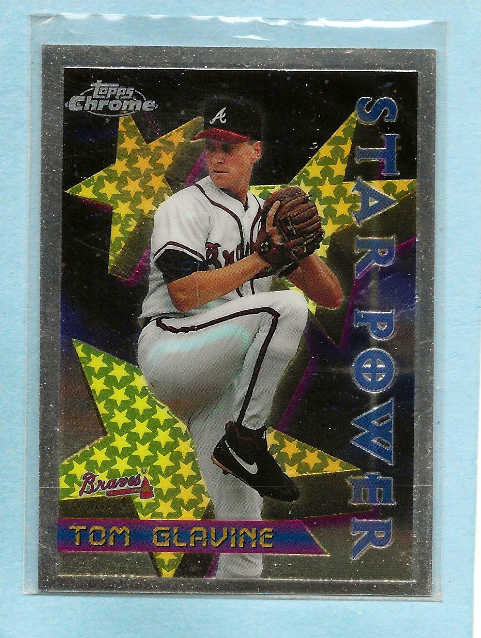 TOM GLAVINE - 1996 Topps Chrome "Star Power" - #8 - Braves - $1.00 Shipping