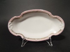 ANTICA RAVIERA VASSOIO PORCELLANA GINORI LIBERTY DECORO ROSA E ORO DIFETTO