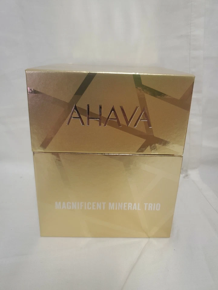 AHAVA Magnífico Trío Mineral Crema de Manos Loción Corporal Gel de Ducha Vegano En Caja Foto 2 de 3