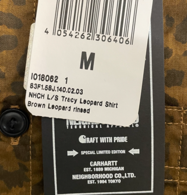 CARHARTT WIP X NEIGHBORHOOD L/S TRACEY LEOPARD SHIRT I018062 BROWN