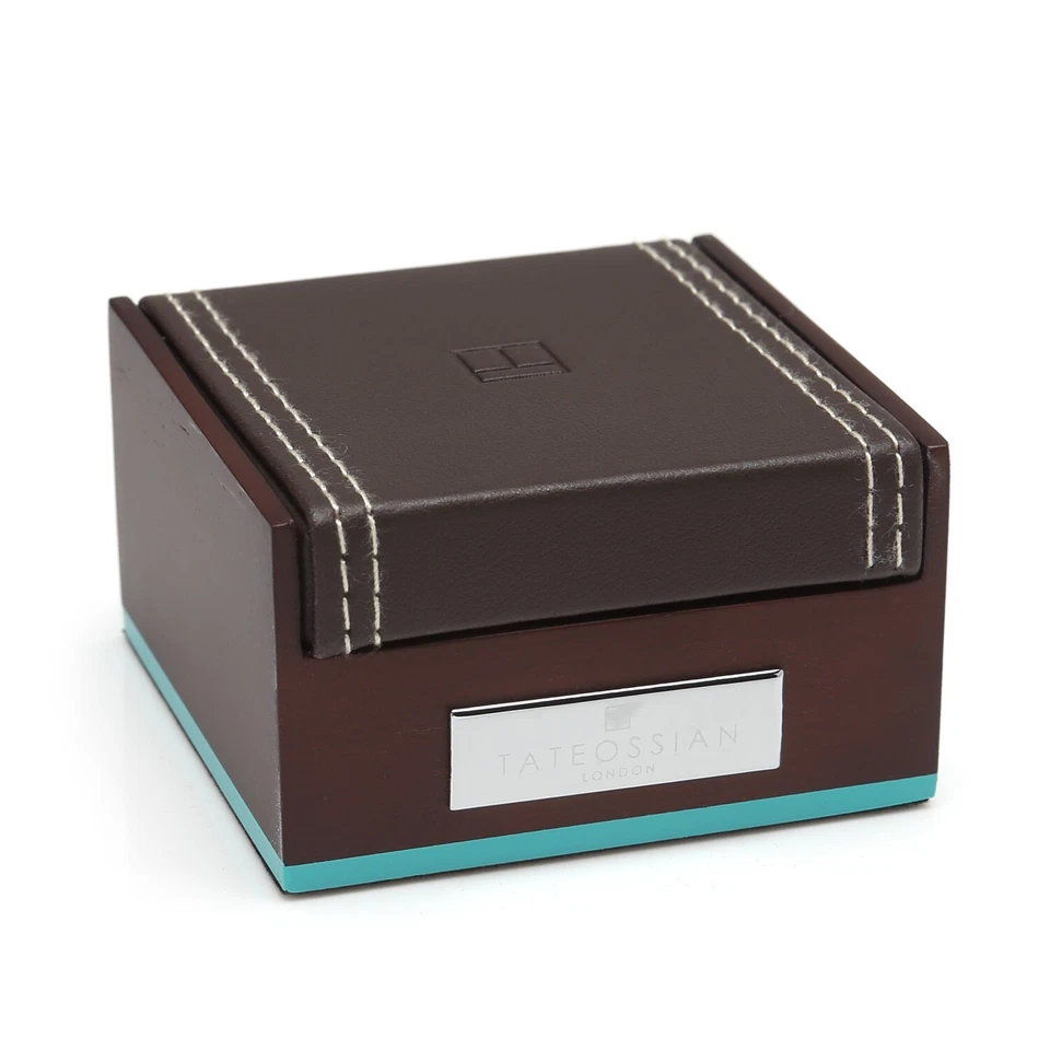 Gemelos plateados de doble perno en rodio negro Foto 4 de 4