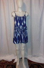 NWT FELICITY & COCO Women's Blue & White Dress W/Shelf Bra Size XSP