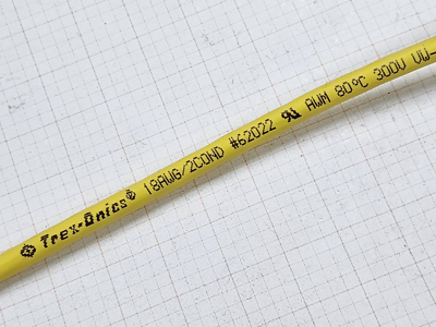 #ad TPC 62022 18 2C Trex Onics DC Micro Quick Connect Cable 80C 300V Yellow 10ft $49.99