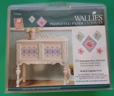 Wallies 12224 - 25 Flower Harlequin Rose Diamond Stickers Decals (New & Sealed)