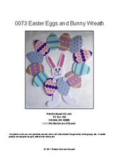 Easter Eggs and Bunny Wreath-Plastic Canvas Pattern or Kit