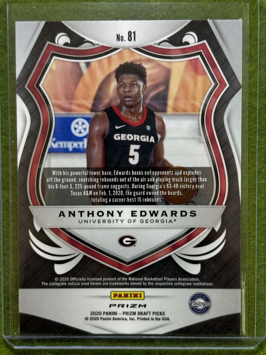 Anthony Edwards PRIZM ROOKIE CARD RED WHITE BLUE RC 2020 Anthony Edwards PRIZM ROOKIE CARD RED WHITE BLUE RC 2020