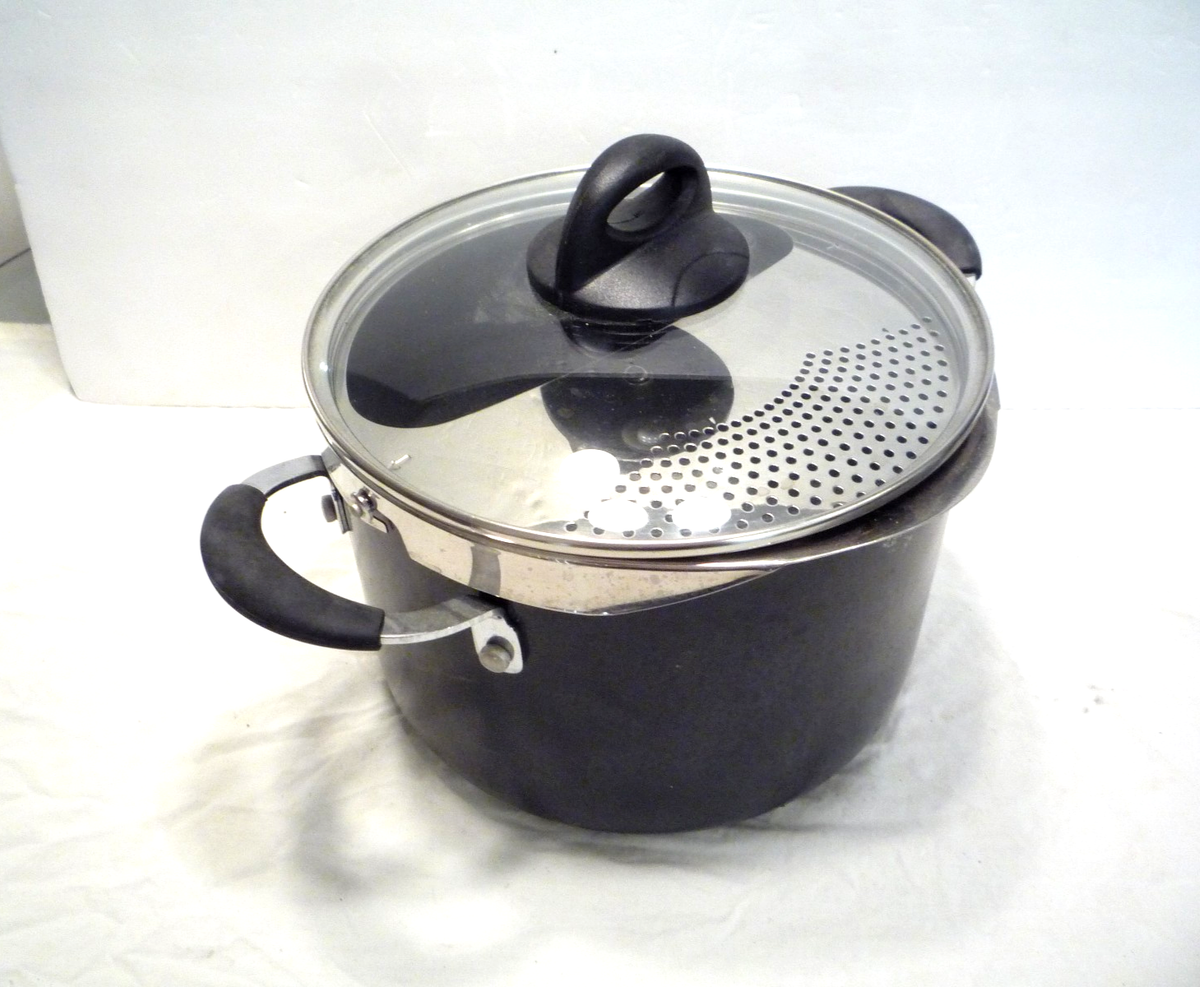 Tramontina Lock-N-Drain Quart Covered Pasta Stock Pot, non