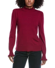 Cece Ruffle Mock Neck Sweater Women's