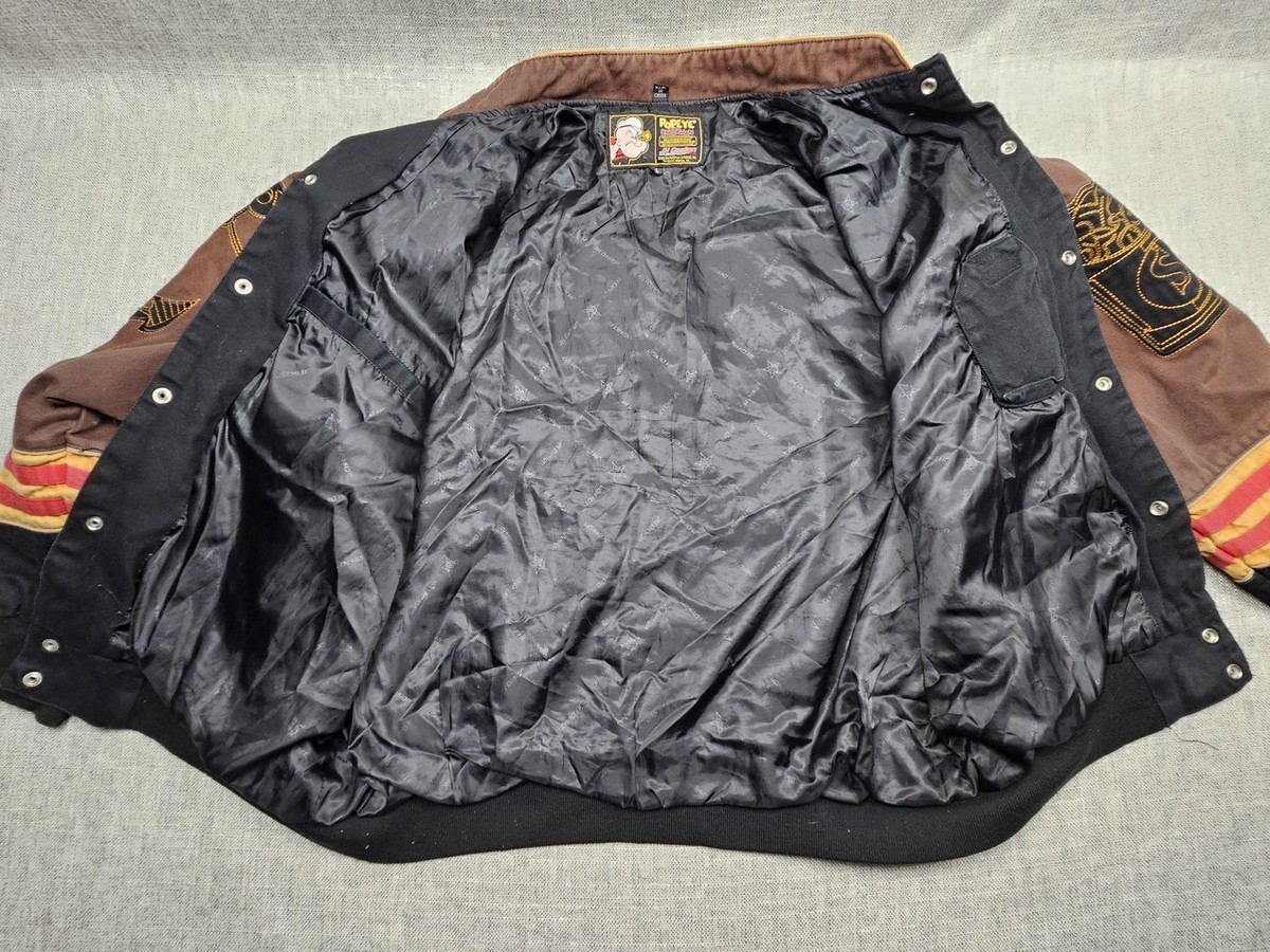 VINTAGE Popeye Jacket Mens XL Jeff Hamilton Design Cartoon Sailor