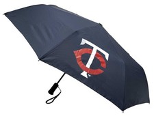 Storm Duds Minnesota Twins 42 Automatic Folding Umbrella With Flashlight Navy
