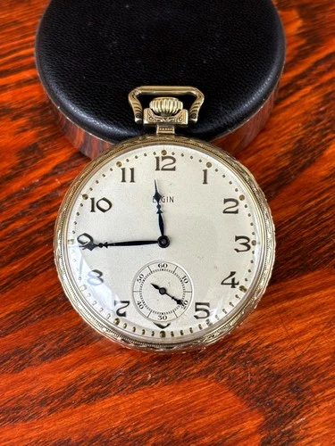 Stunning 1925 Elgin 12 Size 17J Grade 345 Gold-Filled Case Exc. Dial Runs Great!