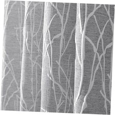 Dark Gray Curtains 63 Inch Length for Bedroom 52"W x 63"L Pack of 2 Dark Grey