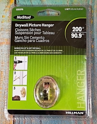 Hillman No Stud Drywall Picture Hanger 200# - NEW